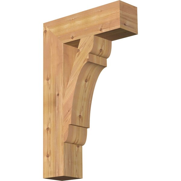 Ekena Millwork Olympic Block Smooth Bracket, Western Red Cedar, 5 1/2"W x 20"D x 32"H BKT06X20X32OLY05SWR - main